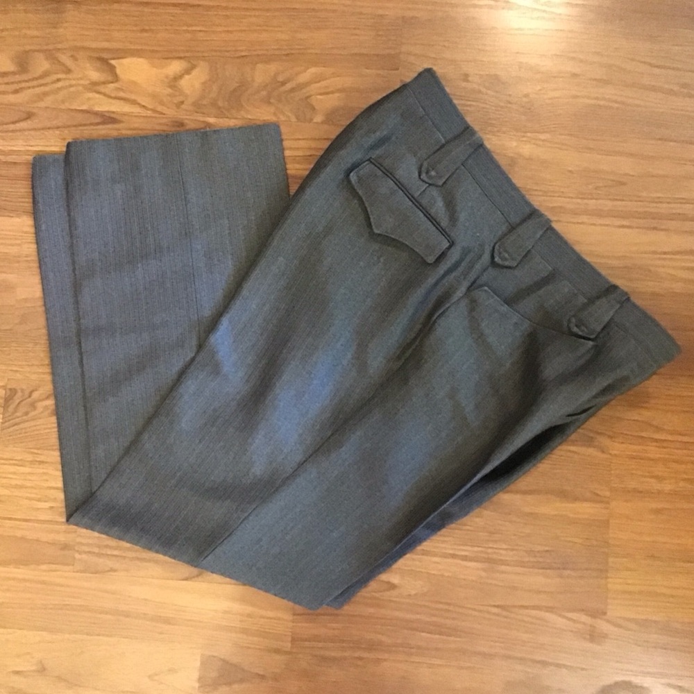 Vintage Circle S Western Gray Pin Stripe Dress Pants Slacks